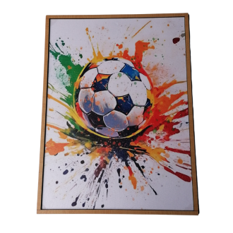 Obraz na plátně v rámu - Fotbalový míč