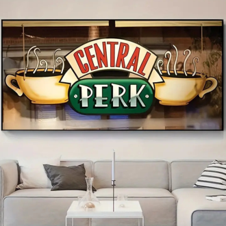 Obraz na plátně v rámu - Kavárna Central Perk (seriál Přátelé)