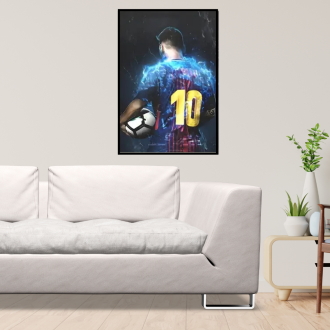 Obraz na plátně v rámu - Lionel Messi 10