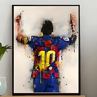 Obraz na plátně v rámu - Messi