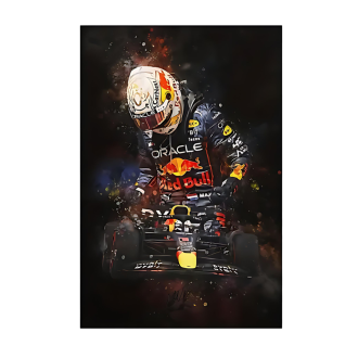 Obraz na plátně v rámu - Závodník formule 1 Red Bull