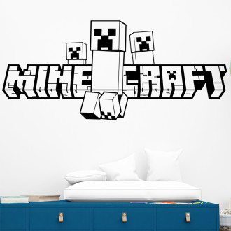 VÝPRODEJ Samolepka s nápisem Minecraft